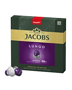 Jacobs Lungo 8 Intenso XL package and capsule for Nespresso®