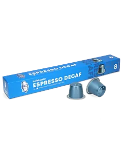 Kaffekapslen Espresso Decaf Premium Packung und Kapsel für Nespresso
