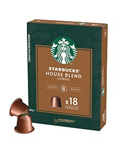 Starbucks House Blend Lungo Big Pack package and capsule for Nespresso