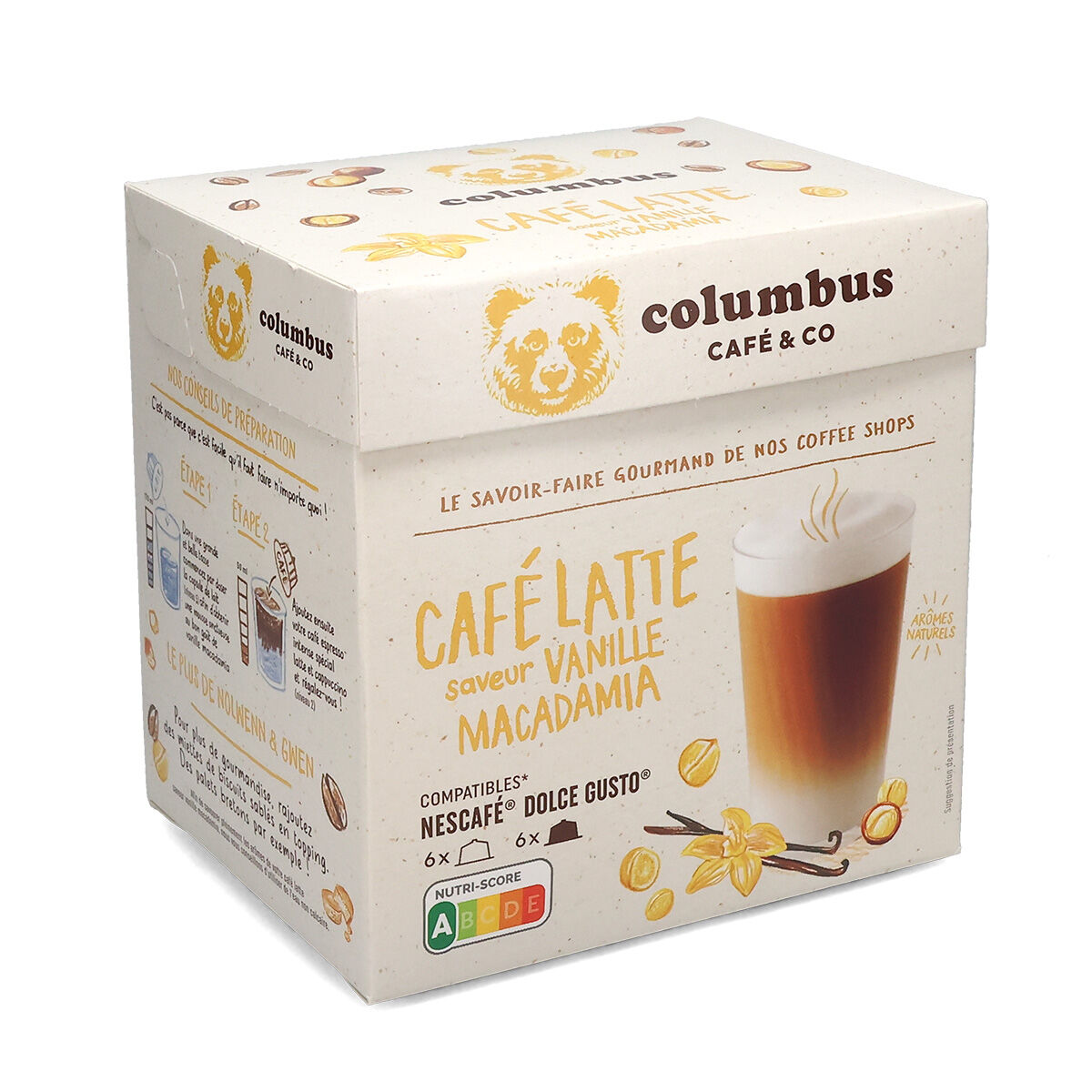 Caff\u00E8\u0020Latte\u0020mit\u0020Vanille\u002DMacadamia\u002DGeschmack\u0020\u002D\u0020Columbus